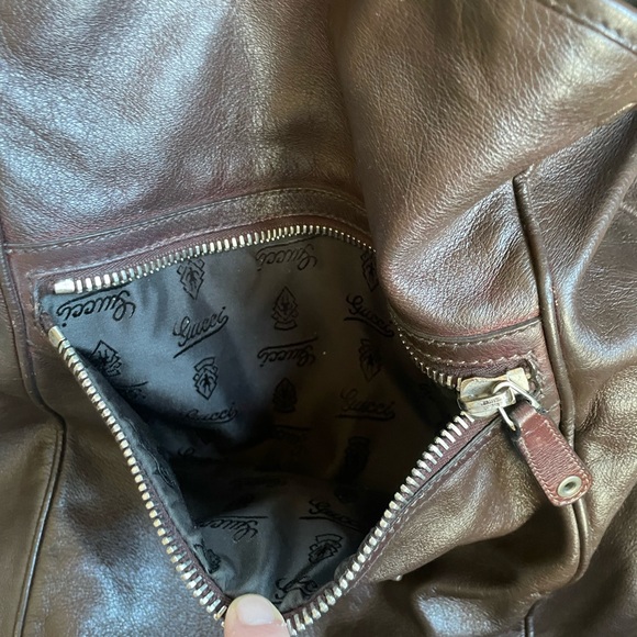 Gucci Dark Brown Leather Crossbody Bag - Picture 6 of 13